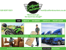 Tablet Screenshot of catfordcouriers.co.uk